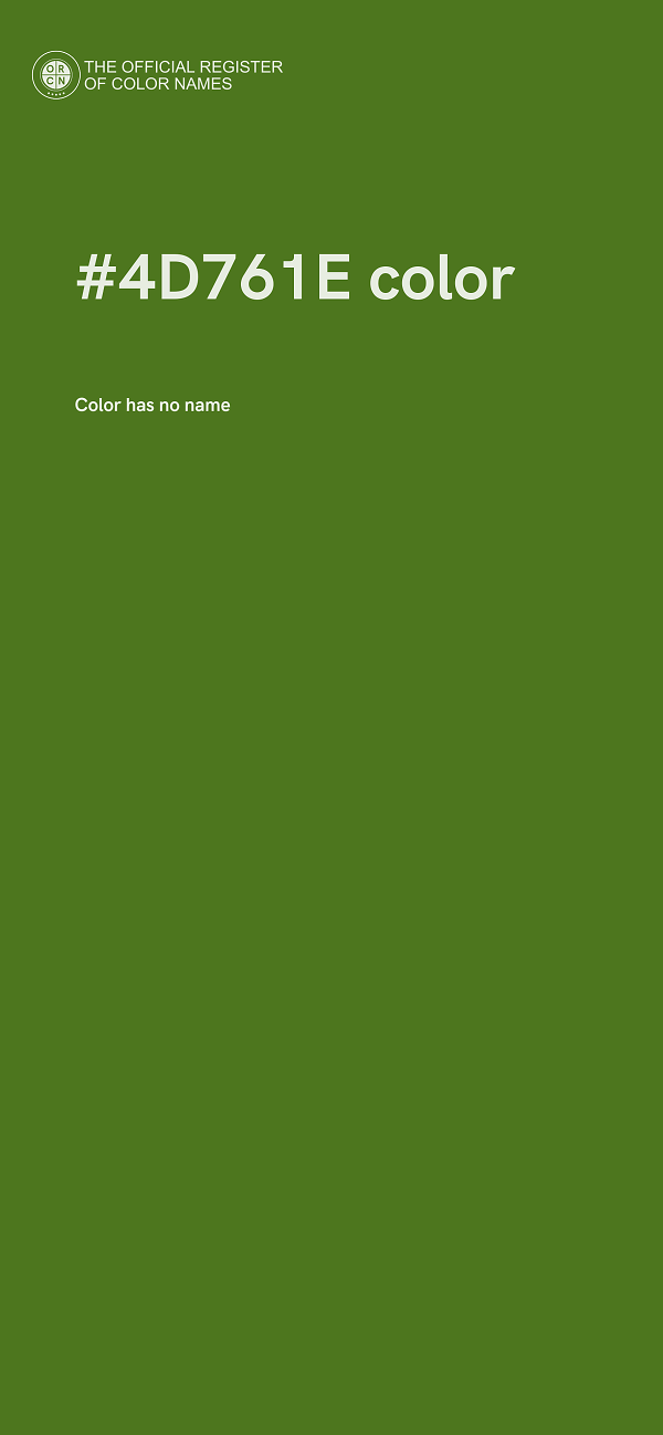 #4D761E color image