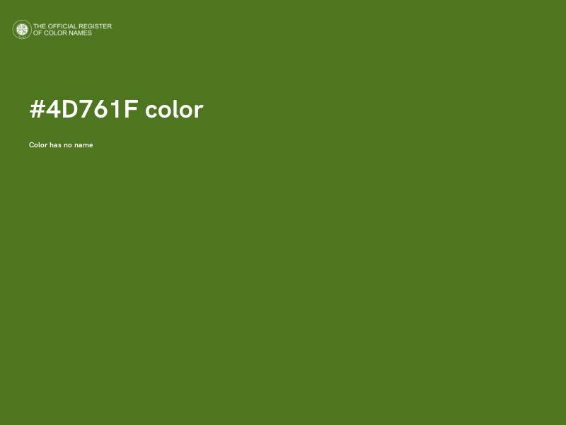 #4D761F color image