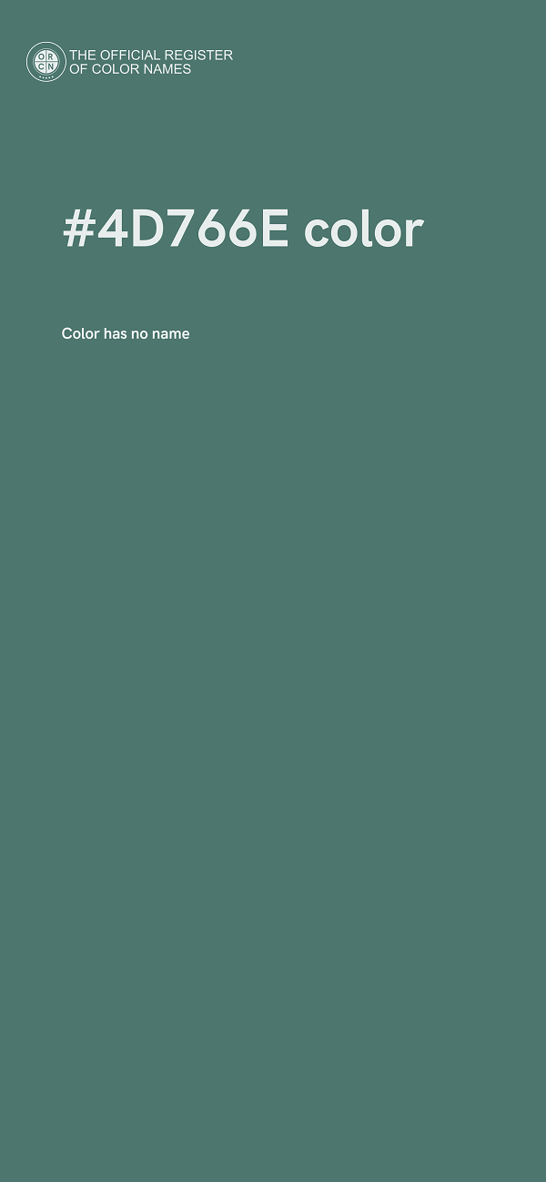 #4D766E color image