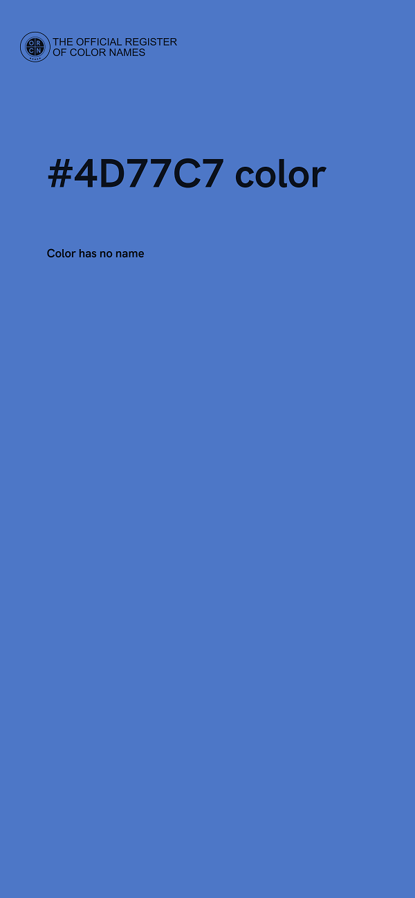#4D77C7 color image