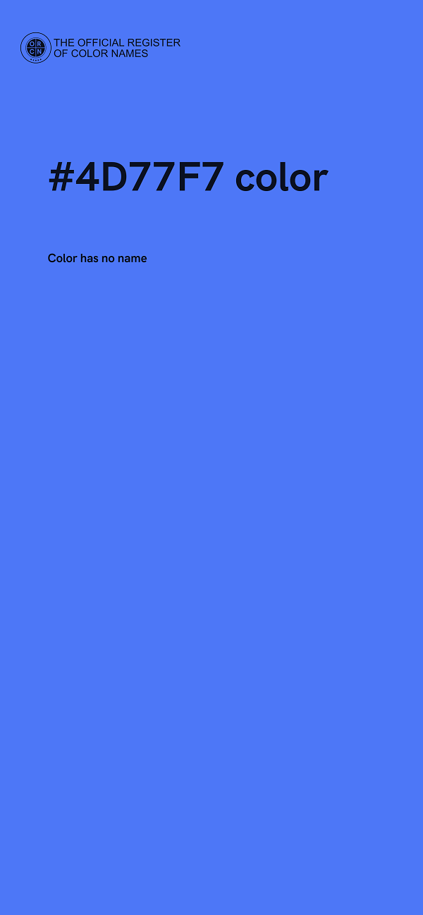 #4D77F7 color image