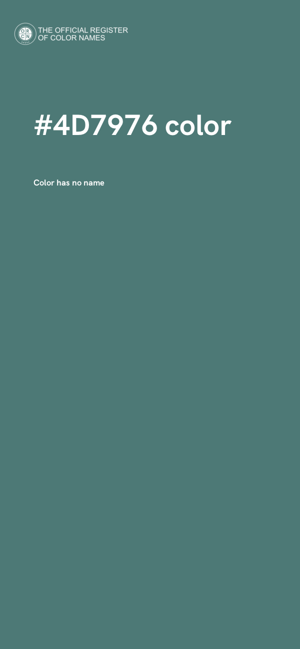 #4D7976 color image