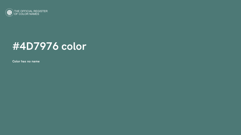 #4D7976 color image