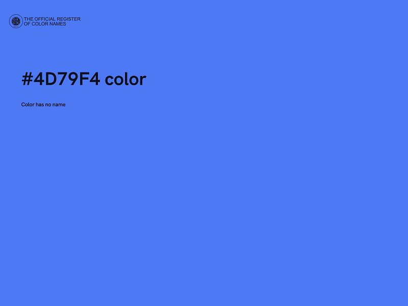 #4D79F4 color image