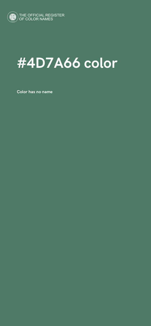 #4D7A66 color image