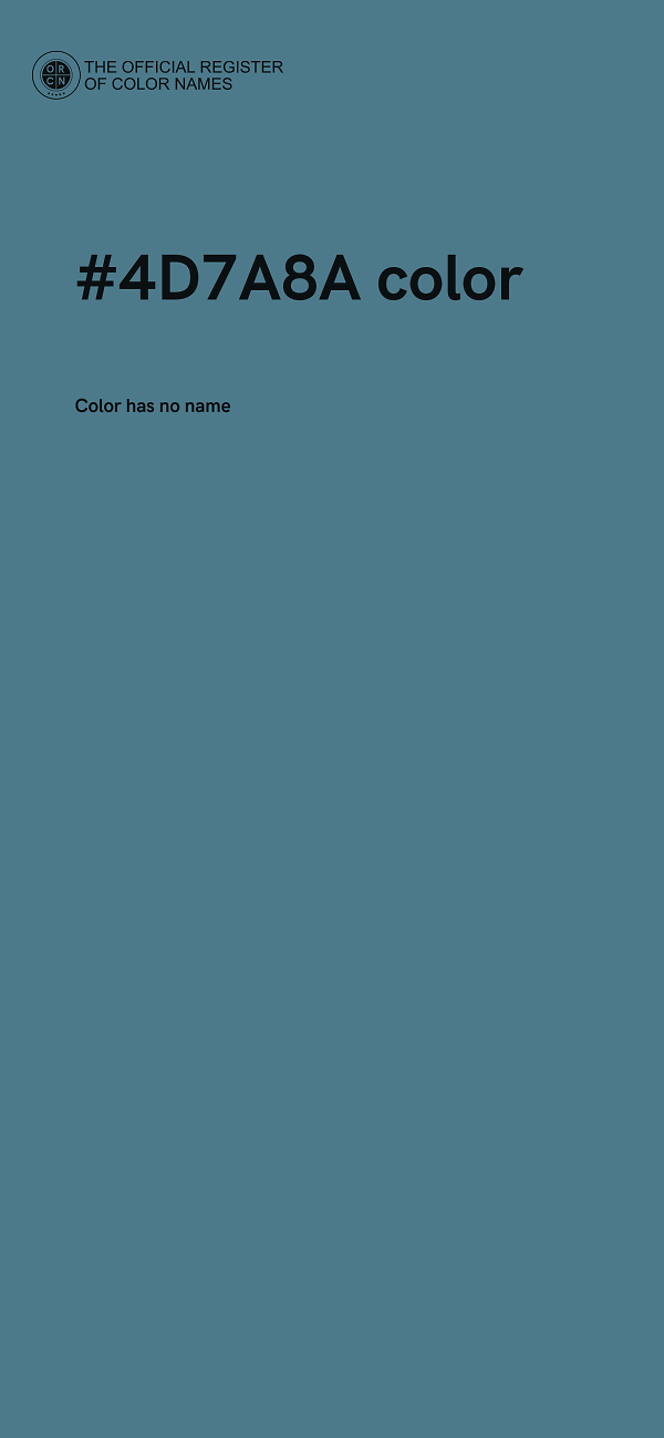 #4D7A8A color image