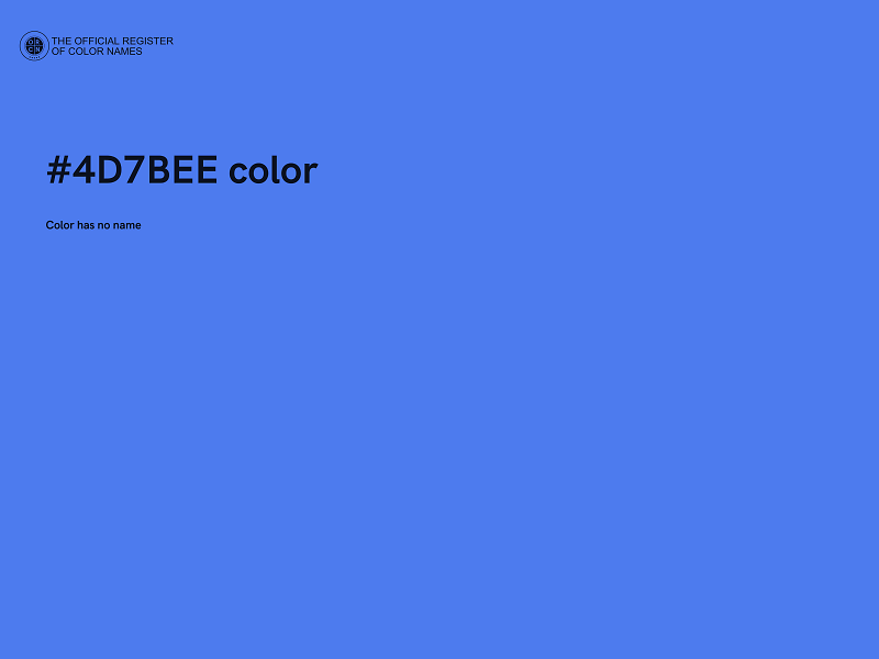 #4D7BEE color image