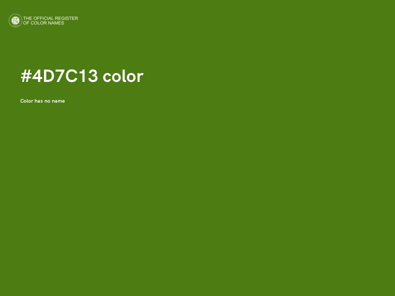#4D7C13 color image
