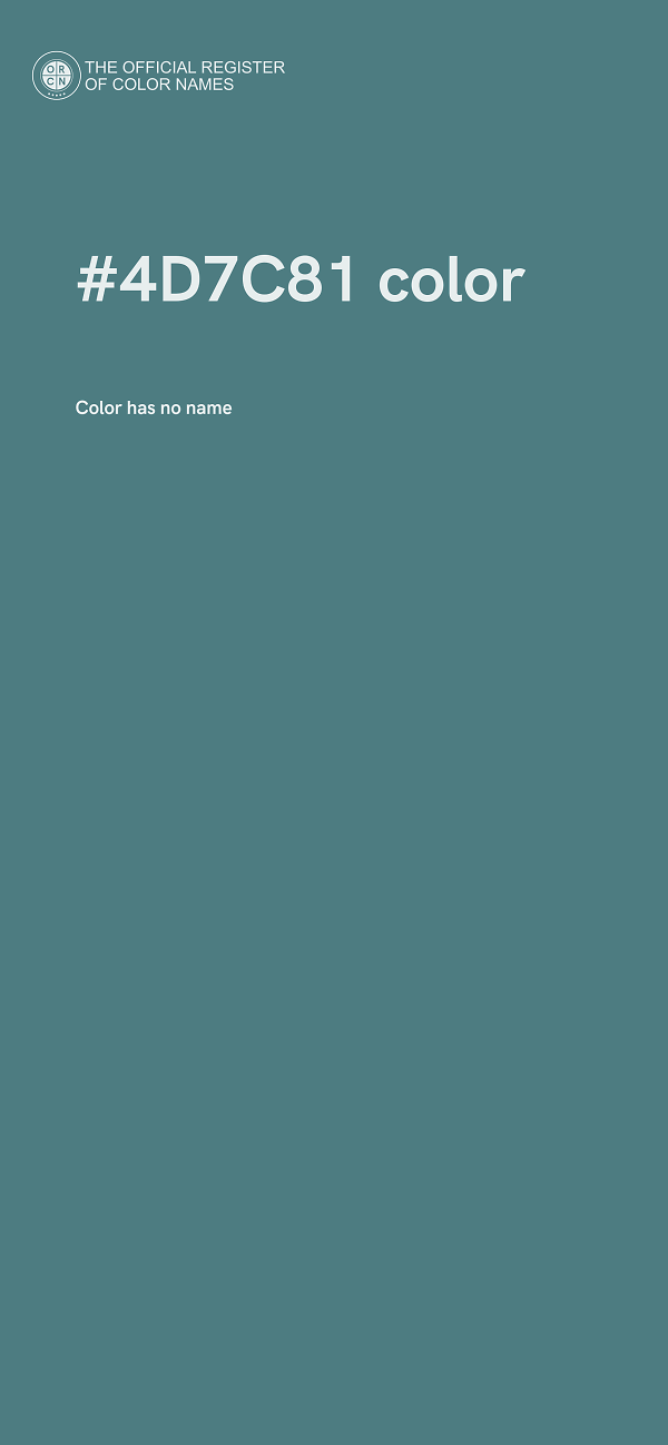 #4D7C81 color image