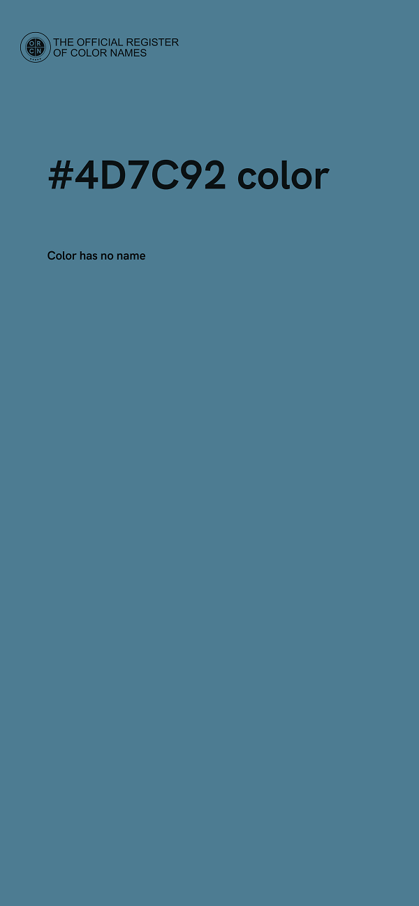 #4D7C92 color image