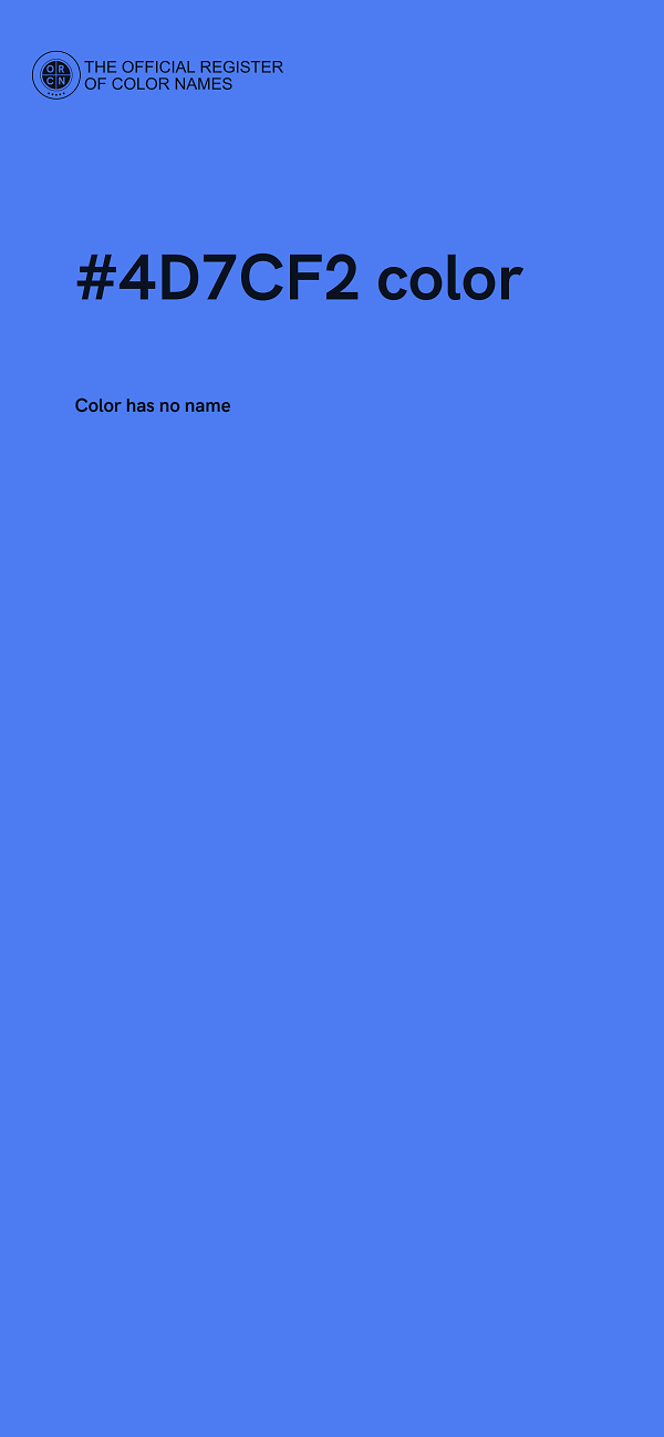 #4D7CF2 color image