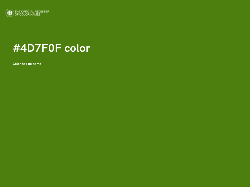 #4D7F0F color image