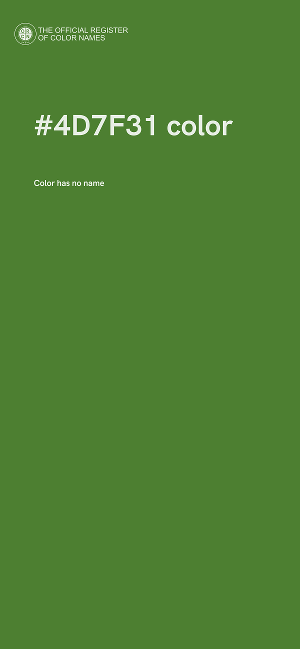 #4D7F31 color image