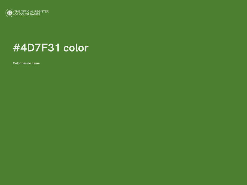 #4D7F31 color image