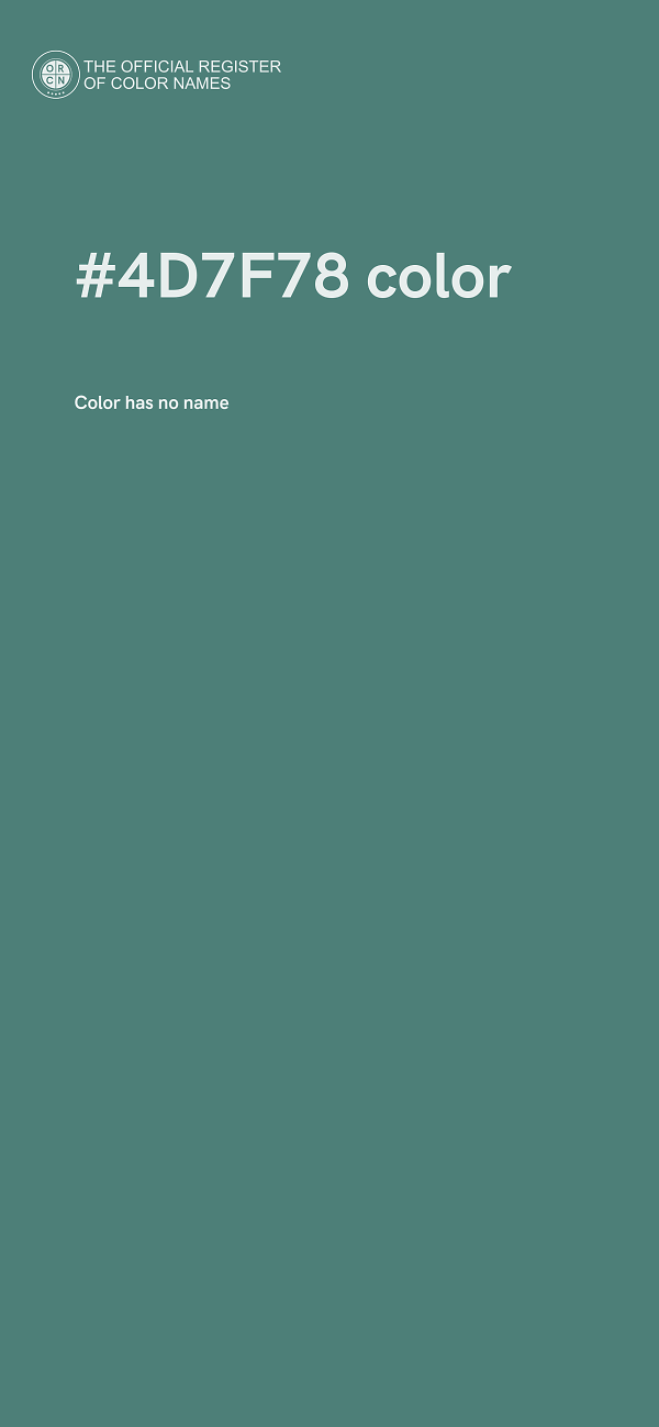#4D7F78 color image