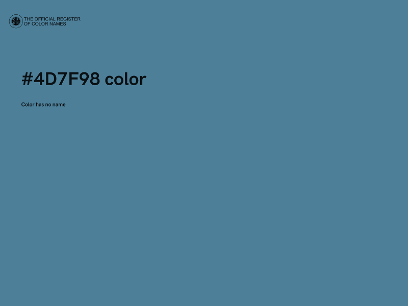 #4D7F98 color image