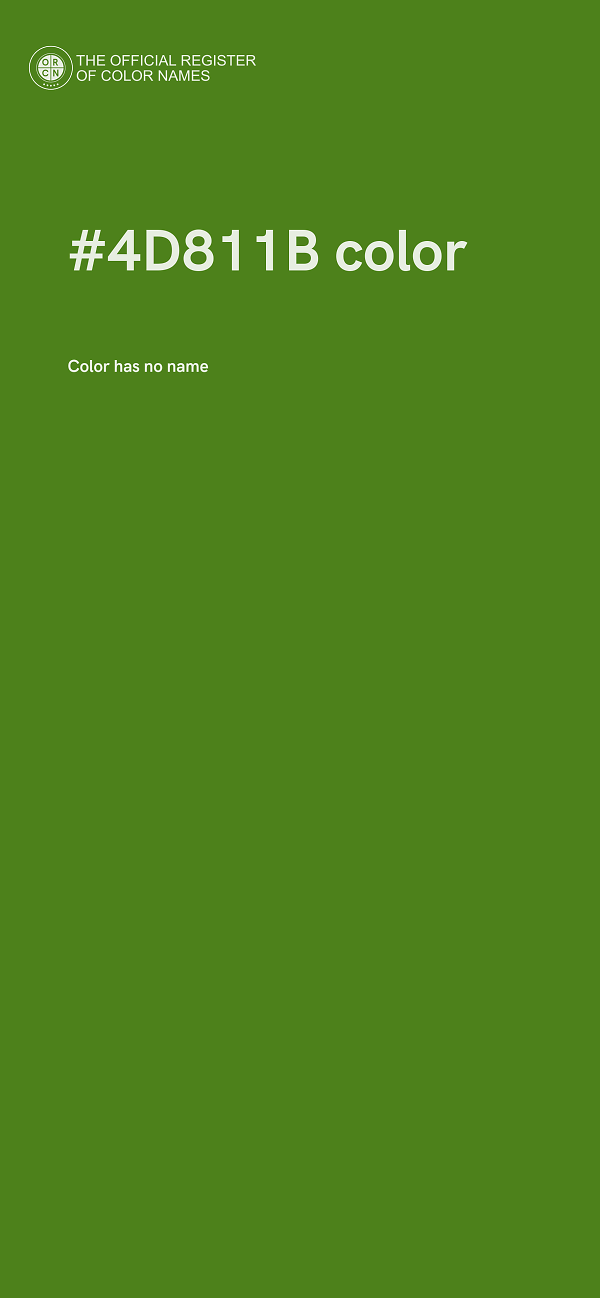 #4D811B color image