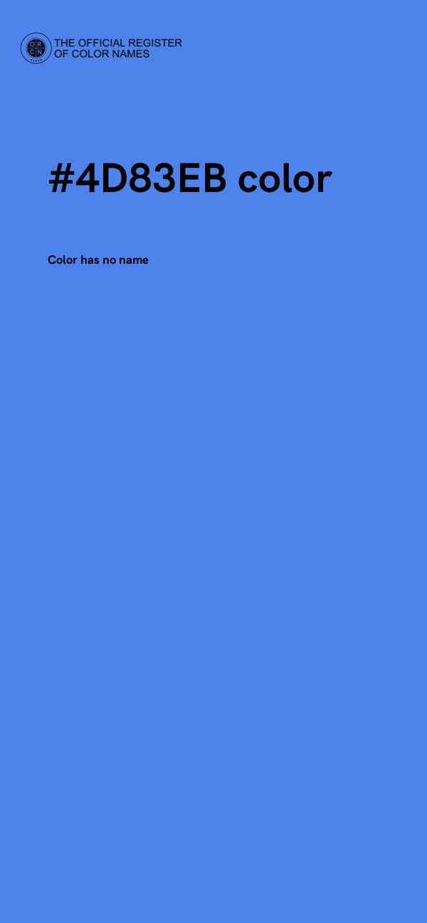 #4D83EB color image