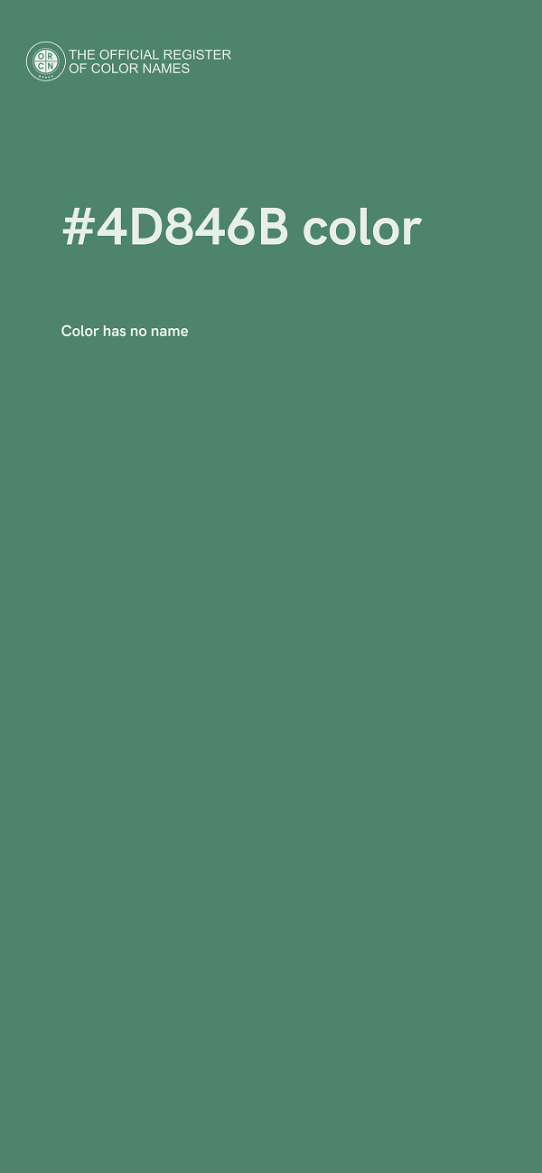 #4D846B color image