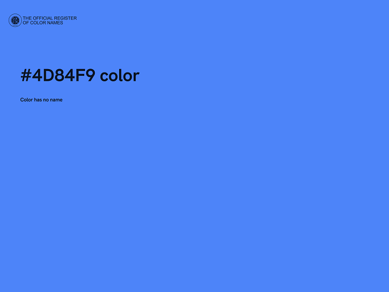#4D84F9 color image