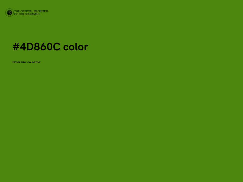 #4D860C color image