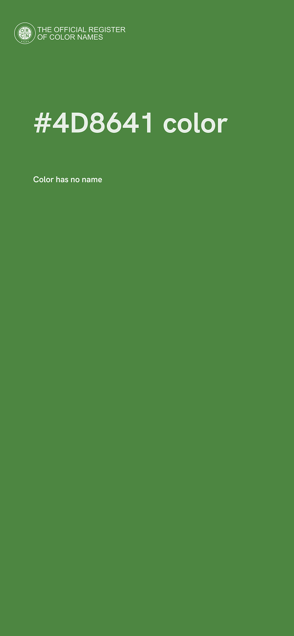 #4D8641 color image