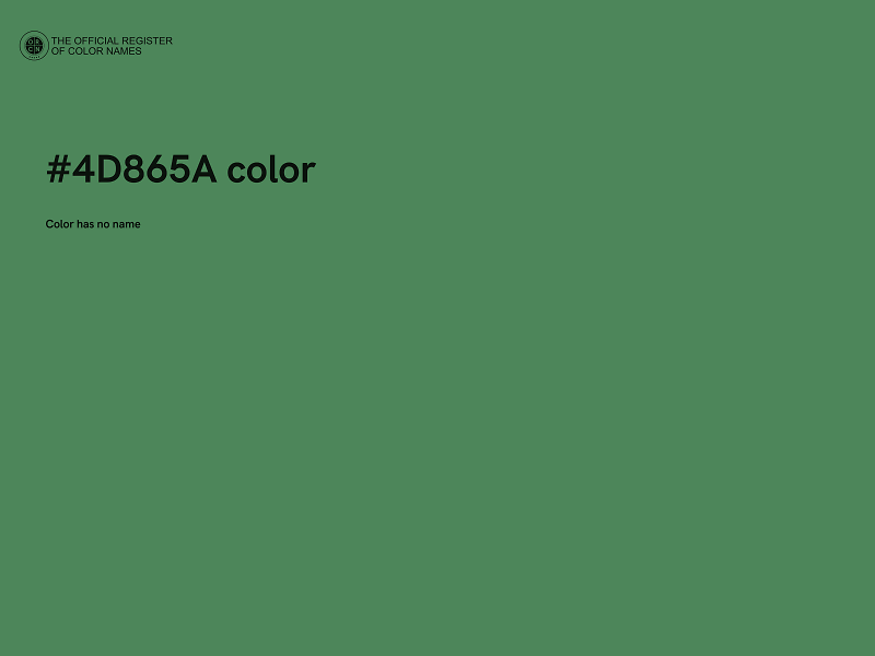 #4D865A color image