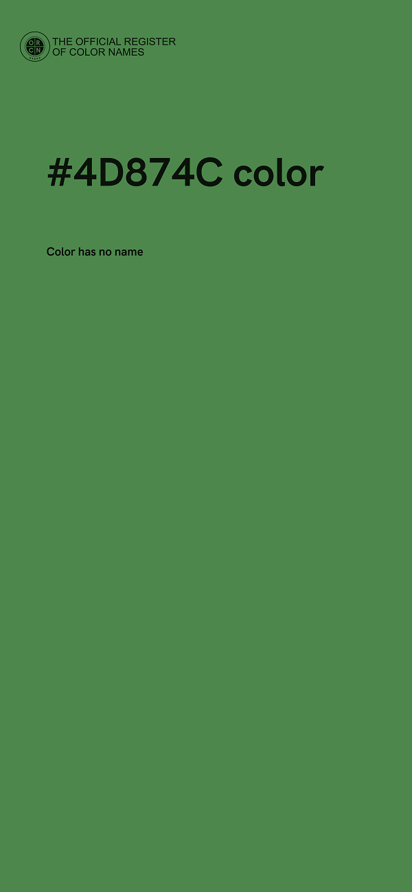 #4D874C color image