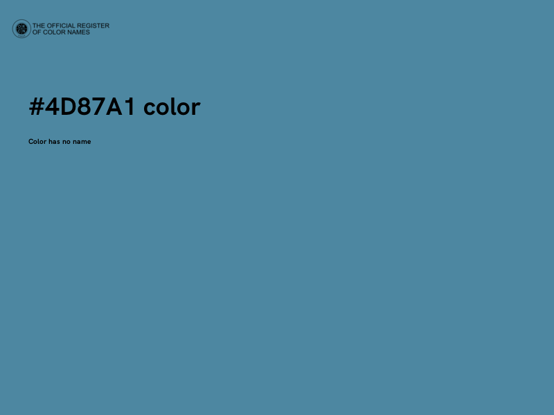 #4D87A1 color image