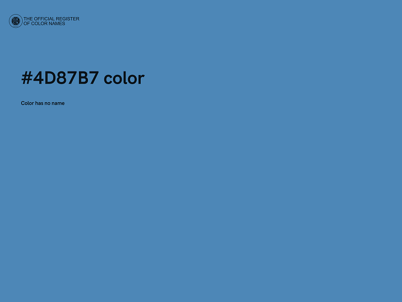 #4D87B7 color image