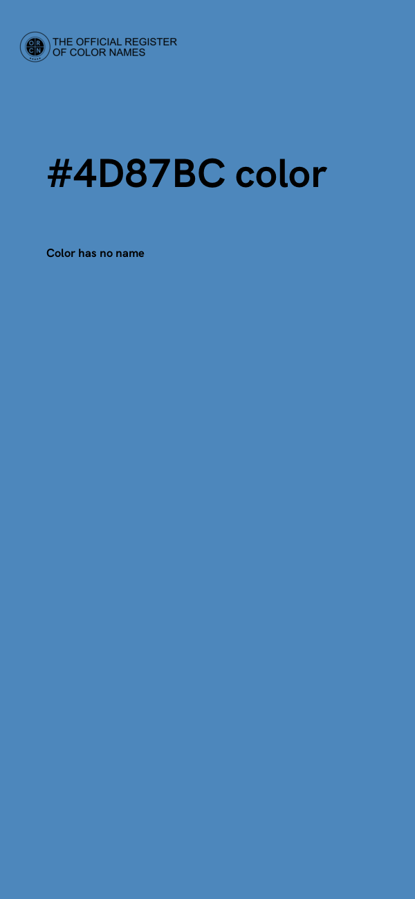 #4D87BC color image