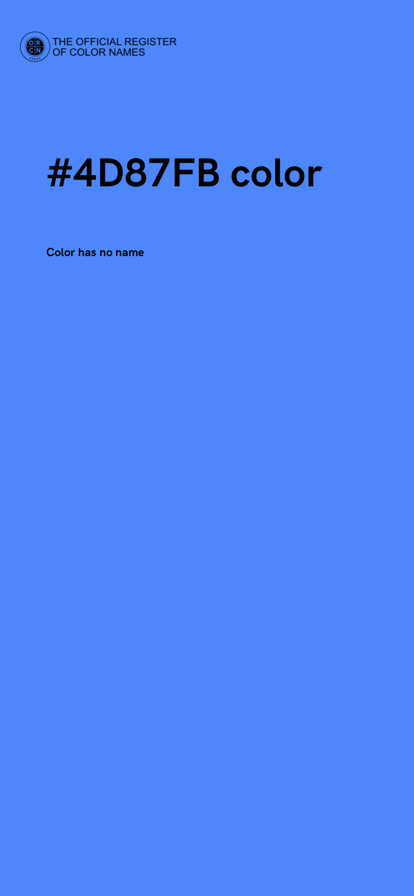 #4D87FB color image