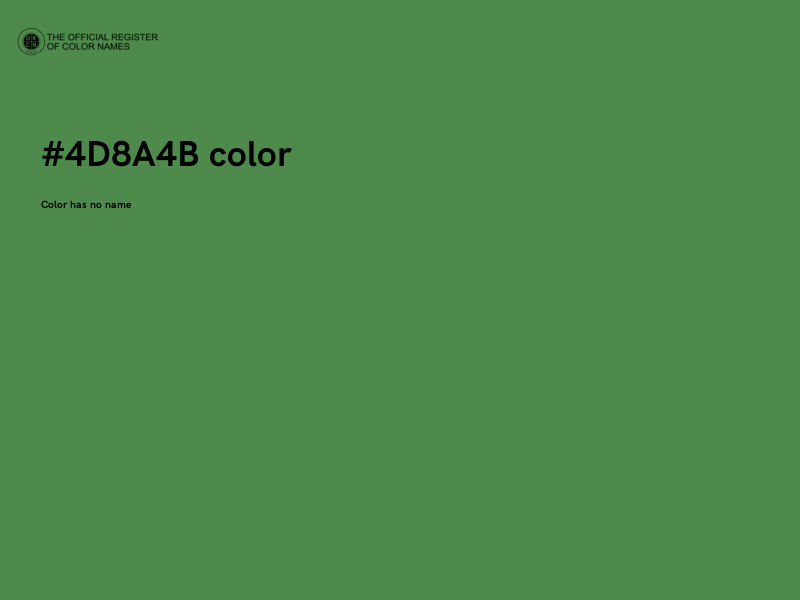 #4D8A4B color image