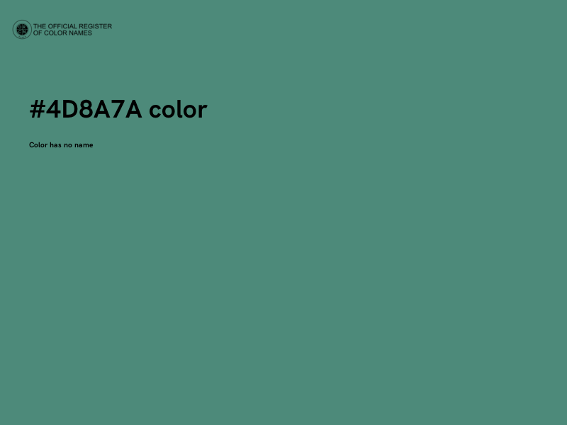#4D8A7A color image