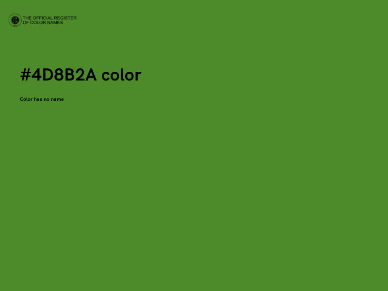 #4D8B2A color image