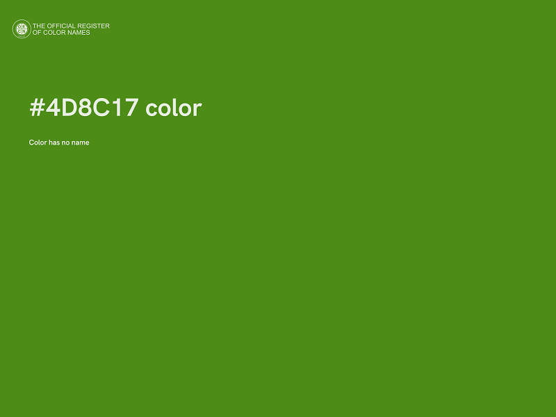 #4D8C17 color image
