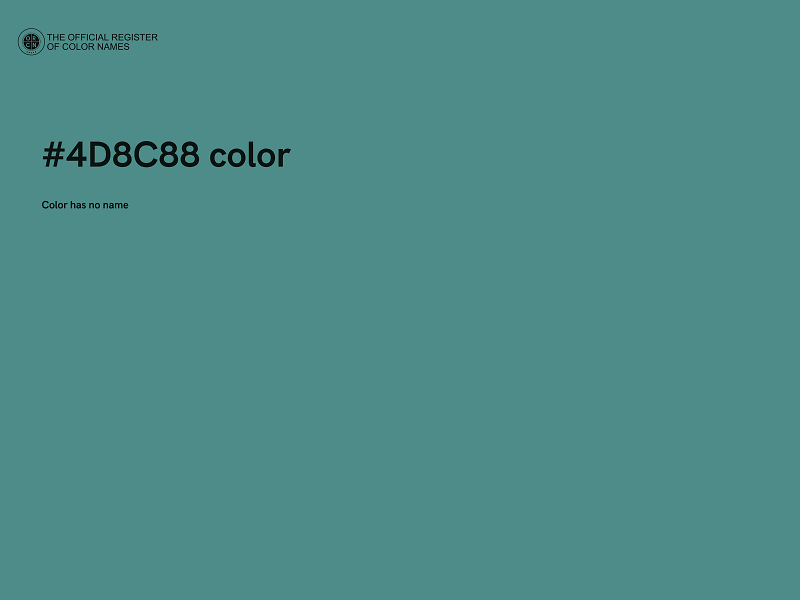 #4D8C88 color image