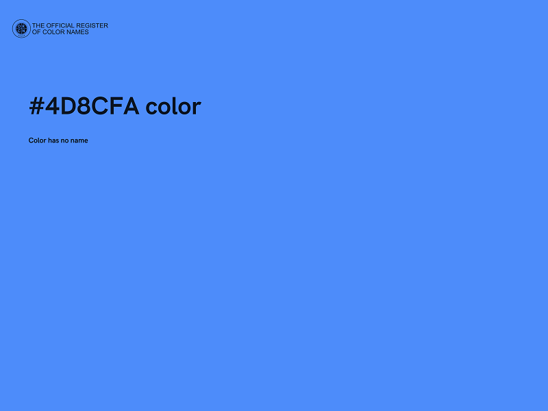 #4D8CFA color image