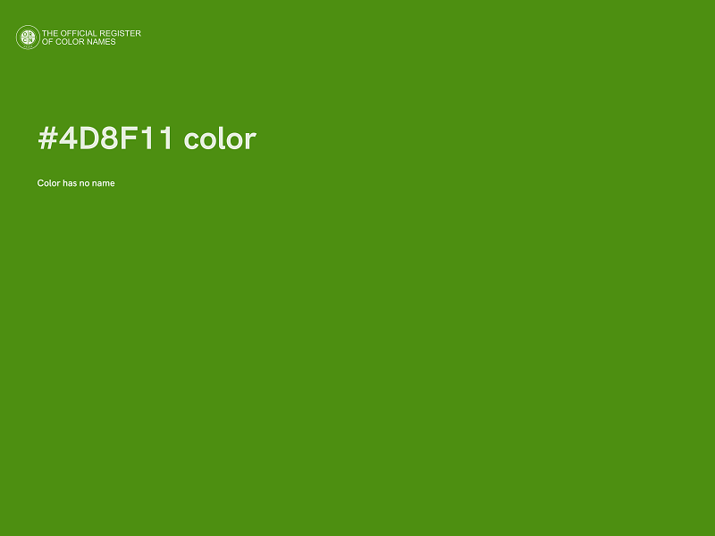 #4D8F11 color image