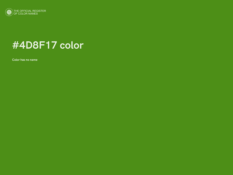 #4D8F17 color image