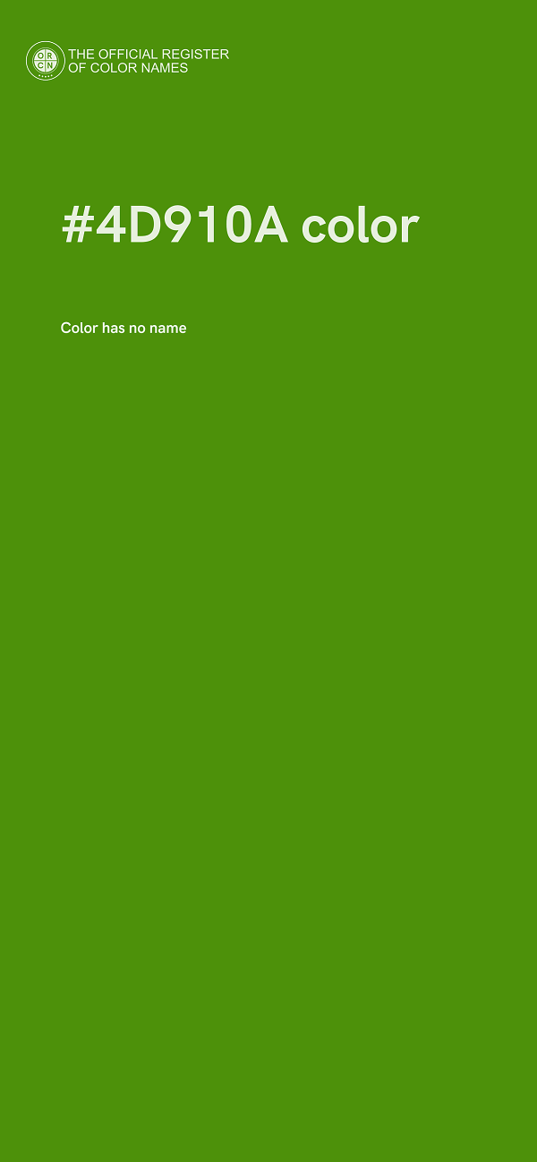 #4D910A color image