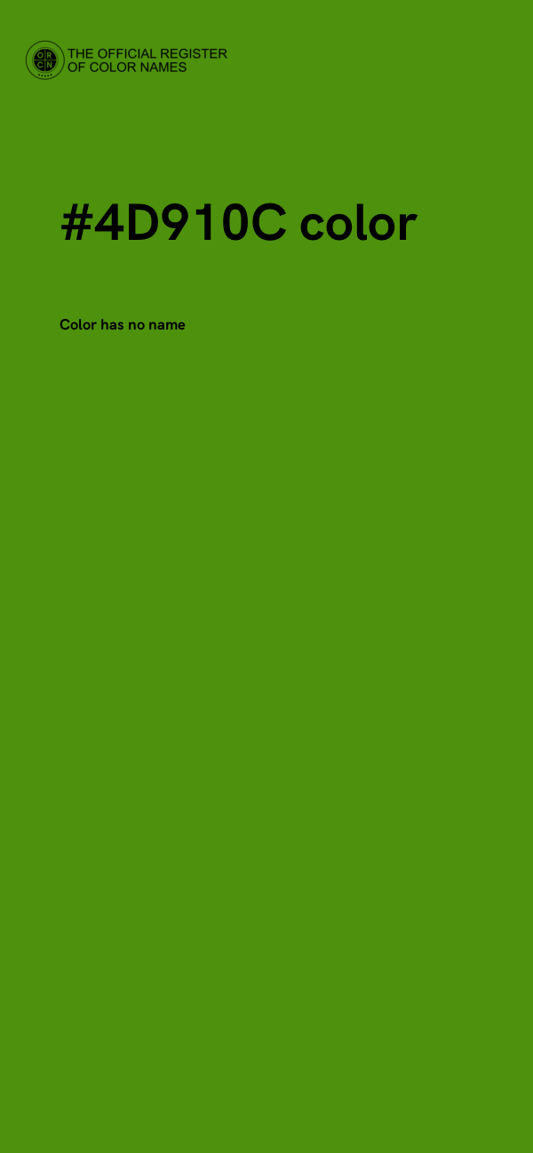 #4D910C color image
