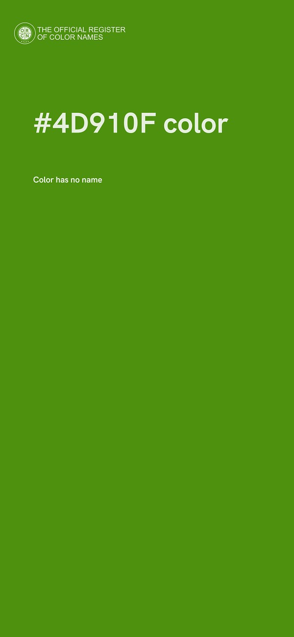 #4D910F color image
