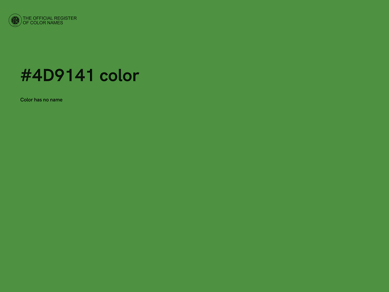 #4D9141 color image