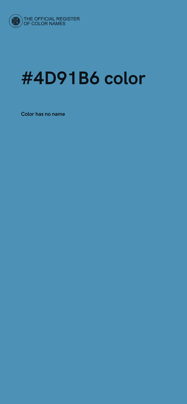 #4D91B6 color image