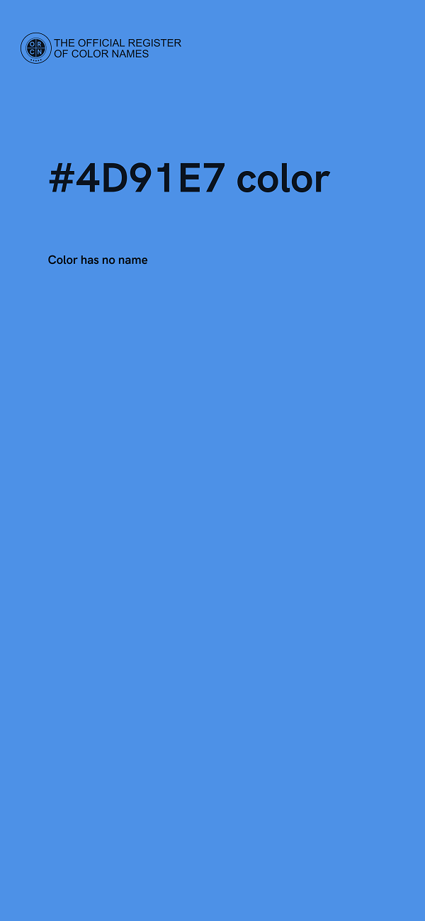 #4D91E7 color image