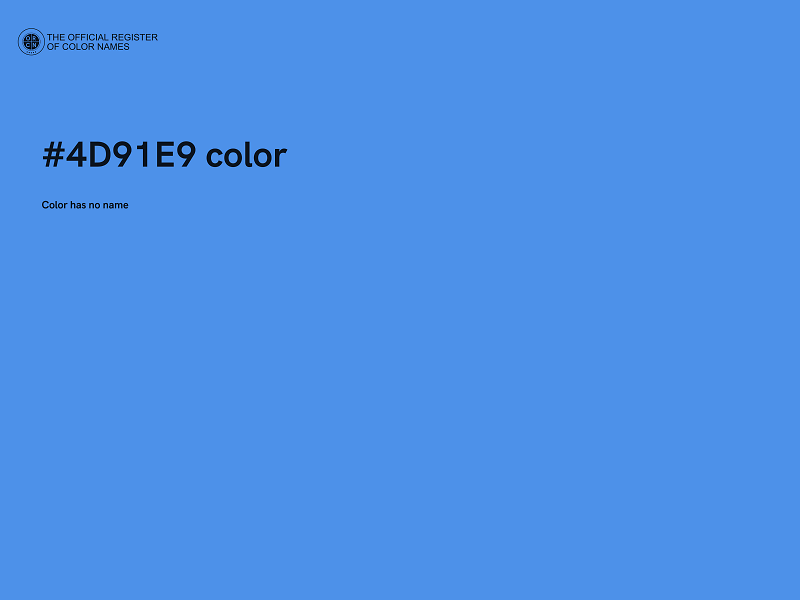 #4D91E9 color image