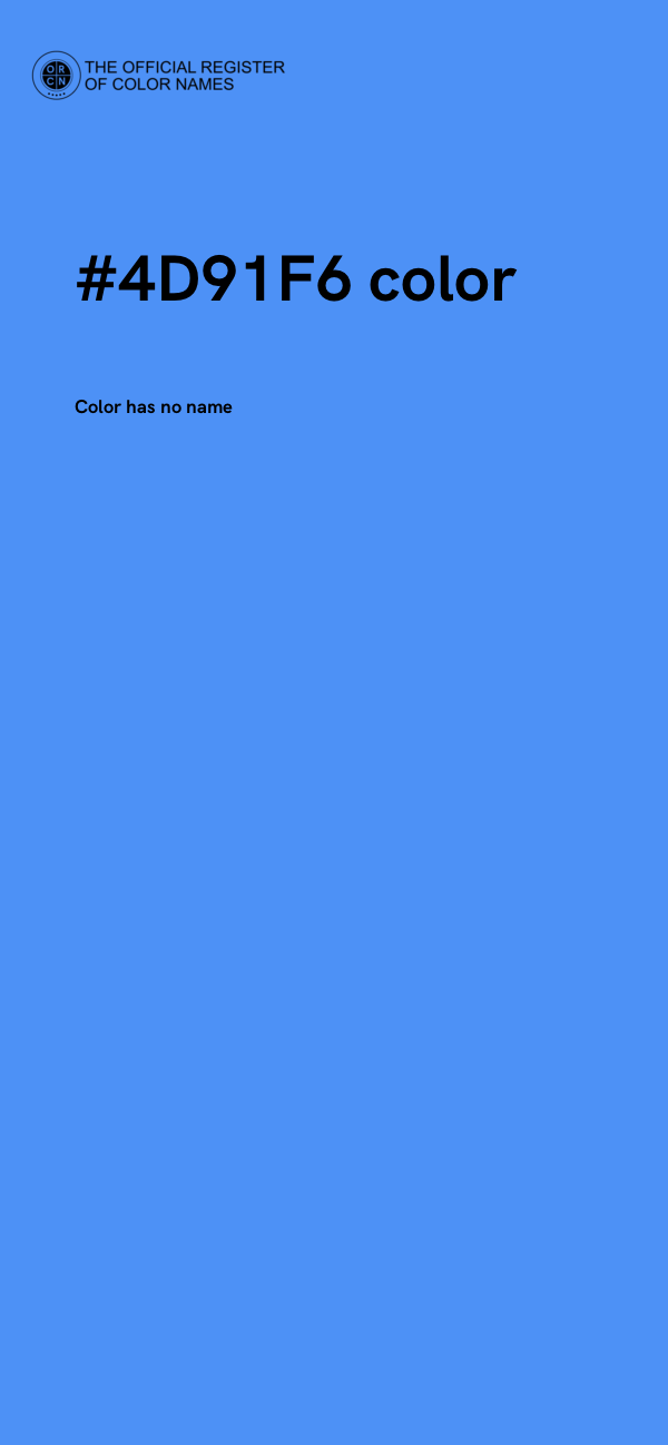 #4D91F6 color image