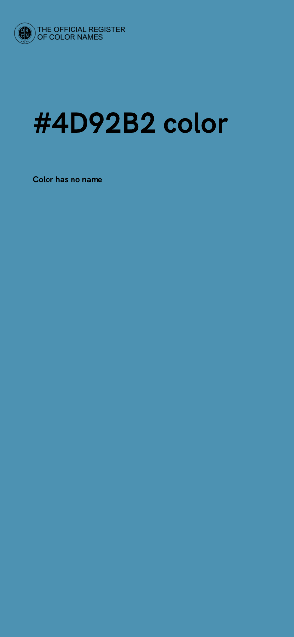 #4D92B2 color image