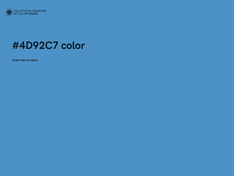 #4D92C7 color image